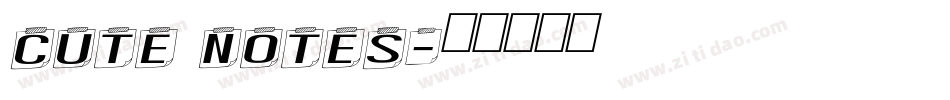 Cute Notes字体转换